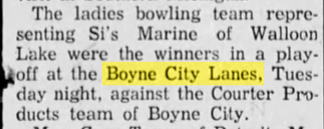BC Lanes & The Venue Sports Bar and Grill (Boyne City Lanes) - May 1963 Article